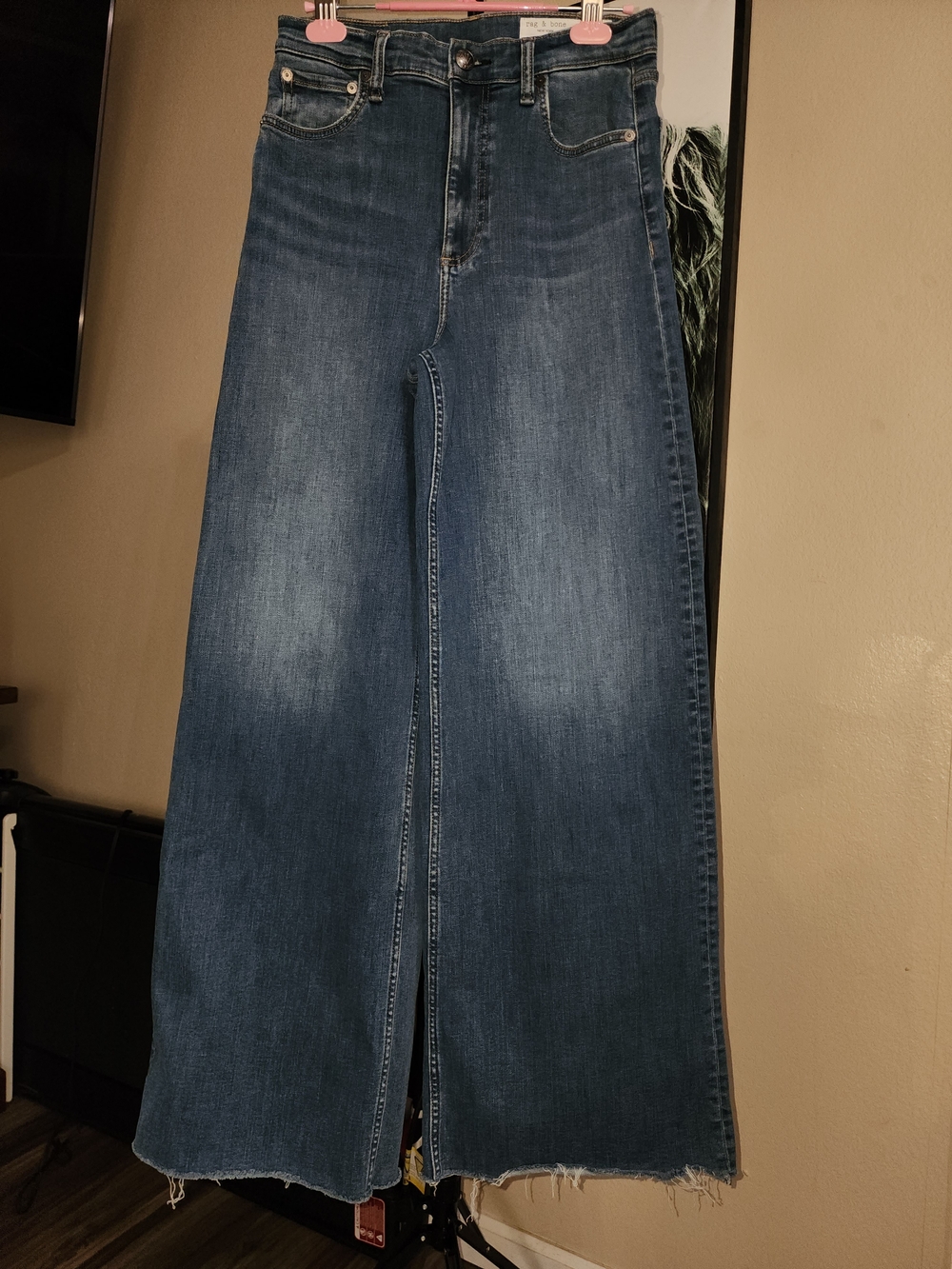 rag & bone Wide-Leg High-Rise Jeans in Indigo Wash